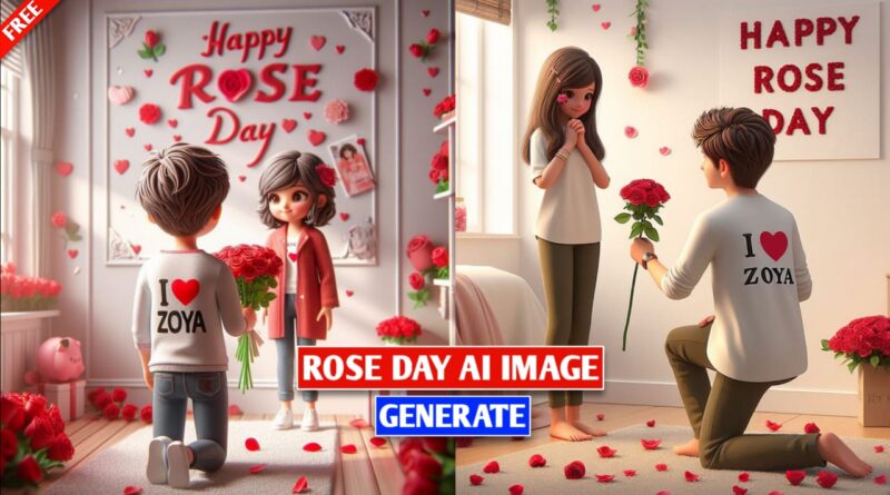 FREE - Ai Generate Happy Rose Day Image || Valentine's Week 2024